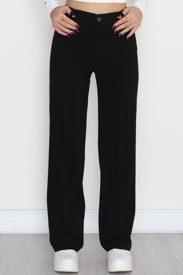 Dokuma Kumaş Pantolon Siyah - 42650.1871.