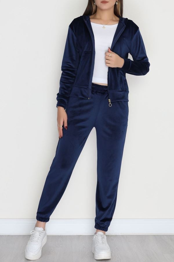 Fermuarlı Kadife Takım Laci - 348.1287.