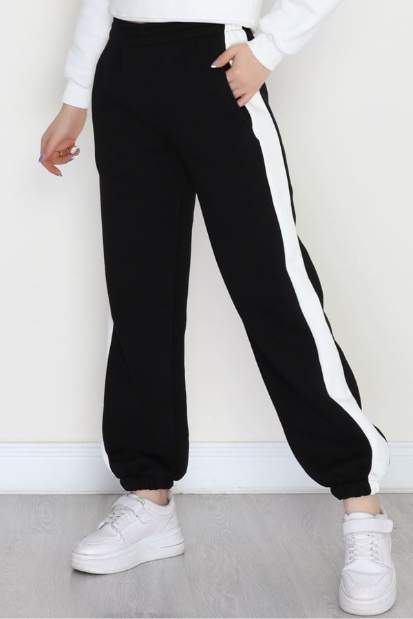 3 İplik Paça Lastikli Eşofman Altı Siyah - 42521.1878.