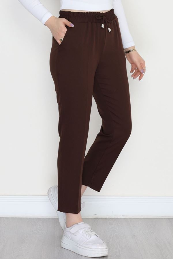 Dabıl Bağcıklı Pantolon Acıkahve - 20138.1884.