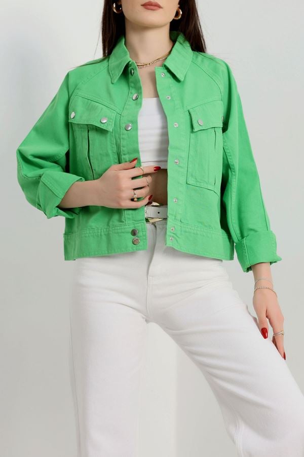 Çıtçıtlı Denim Ceket Benetton  - 2506.1367.