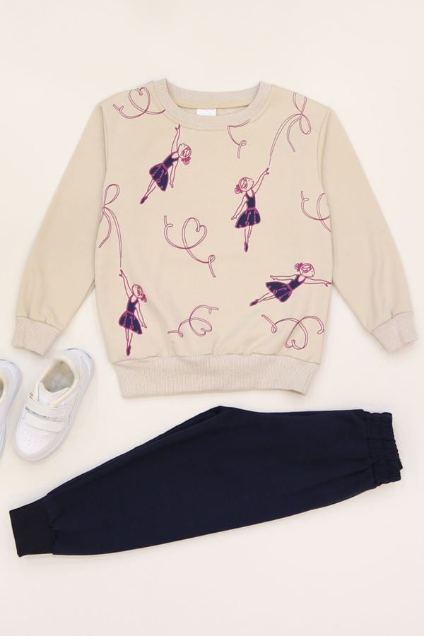 4-10 Yaş 2 İplik Şardonlu İkili Takım Lacivert - 52039.1776.