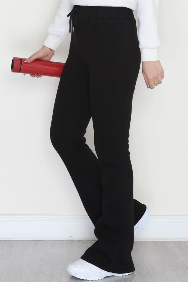 3 İplik İspanyol Paça Eşofman Altı Siyah - 42522.1878.