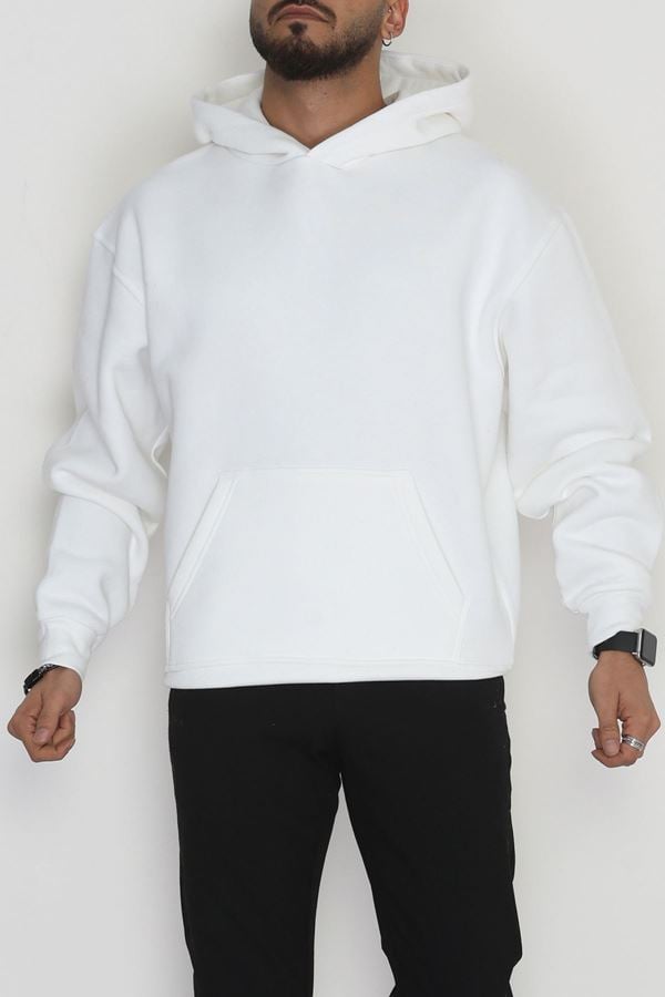 3 İplik Erkek Sweat Ekru - 42651.1871.