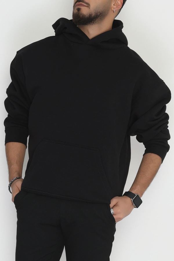 3 İplik Erkek Sweat Siyah - 42651.1871.