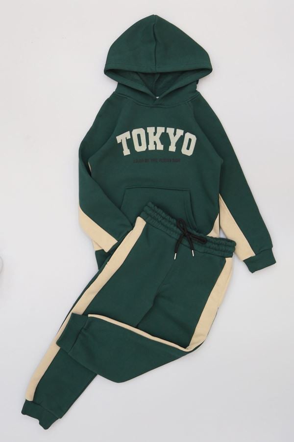 6-9 Yaş 3 İplik Şardonlu Takım Zümrüt - 2264031.1576.