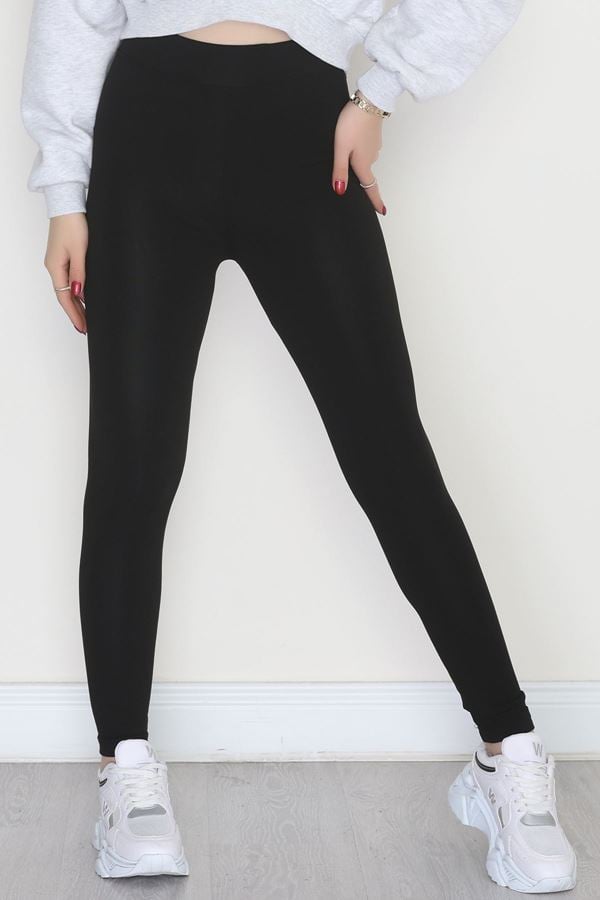 Şardonlu Dalgıç Tayt Siyah - 50996.1098.