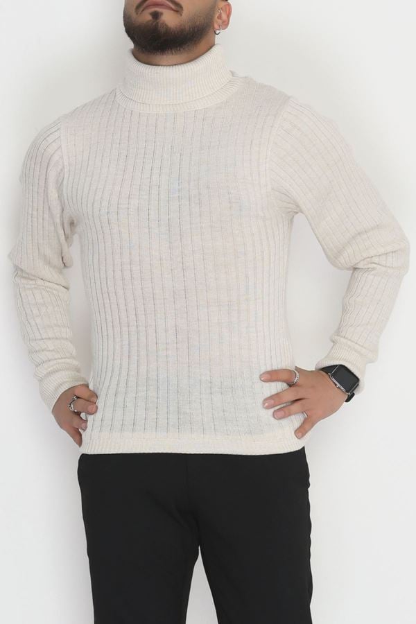 Balıkçı Yaka Erkek Triko Taş - 70774.1766.