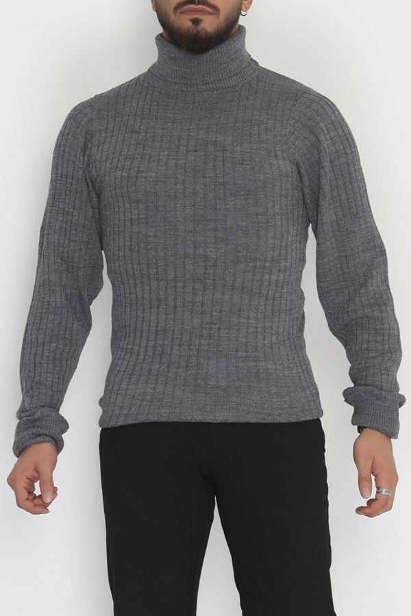 Balıkçı Yaka Erkek Triko Antrasit - 70774.1766.