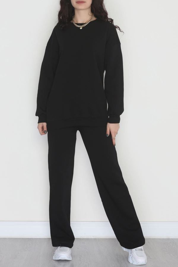 Üç İplik Eşofman Takımı Siyah - 70779.1878.