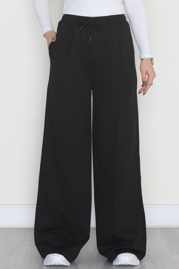 2 İplik Çımalı Eşofman Altı Siyah - 52026.1857.