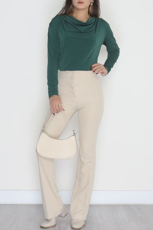 Degaje Yaka Sandy Bluz Yeşil - 70688.1949.