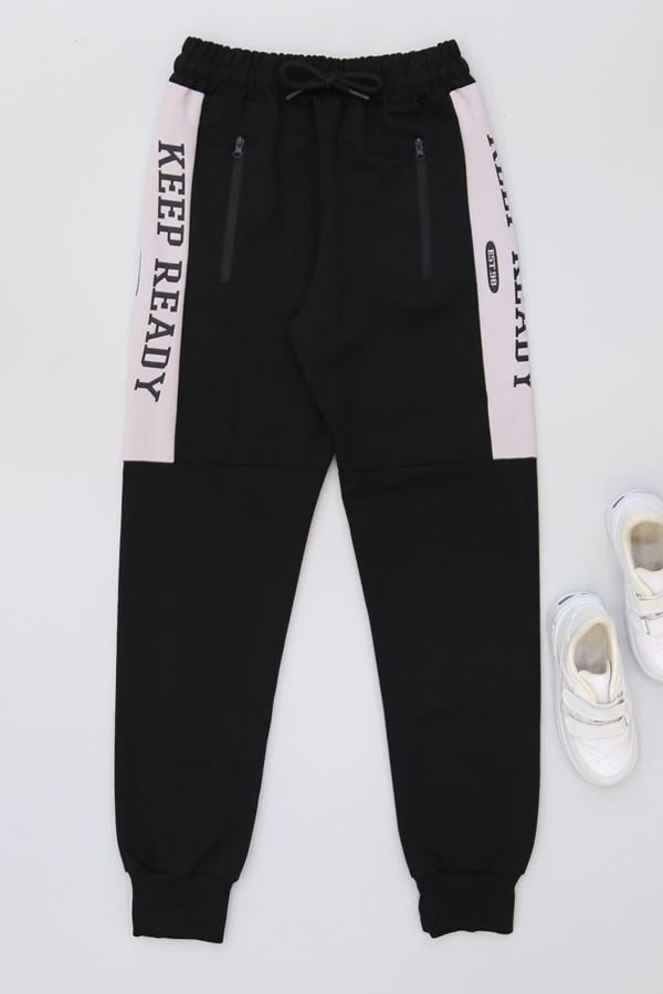 8-16 Yaş 2 İplik Likralı Eşofman Altı Siyah2 - 42183.2066.