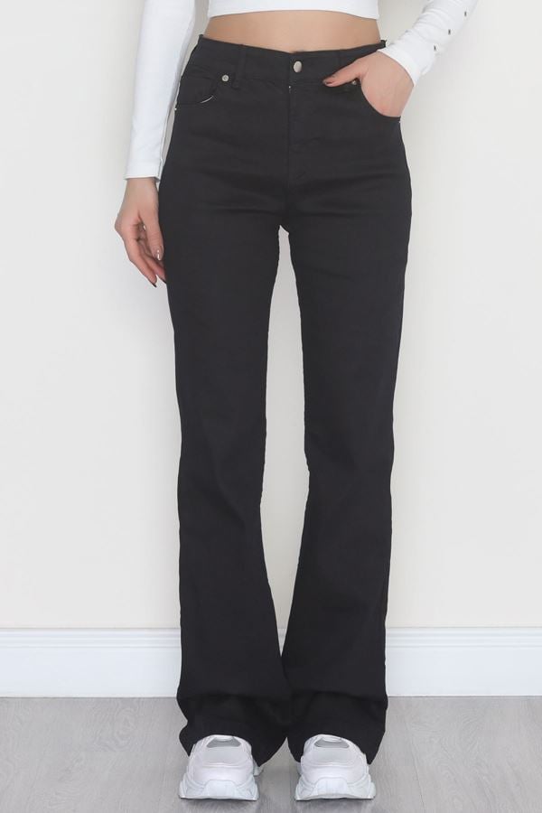 İspanyol Paça Kot Pantolon Siyah - 17274.1431.