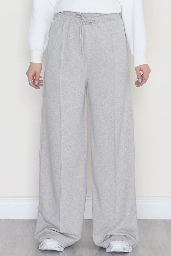 2 İplik Çımalı Eşofman Altı Gri - 52026.1857.