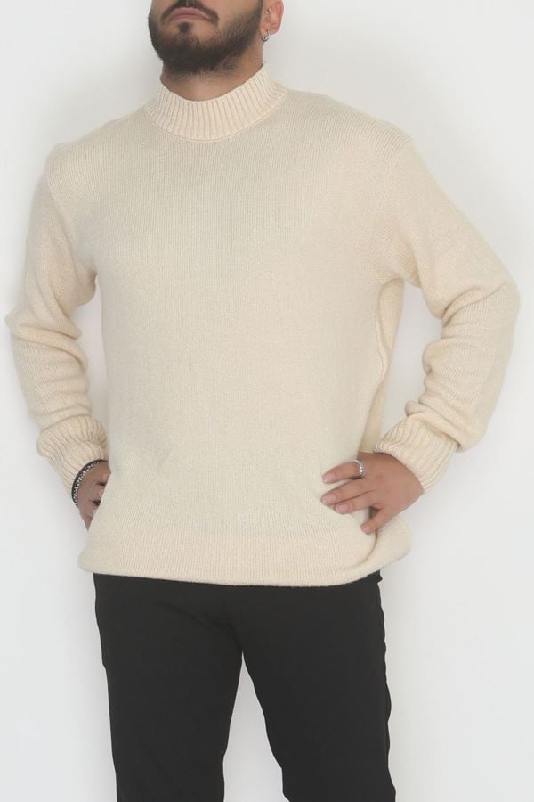 Bisiklet Yaka Şardon İplik Erkek Triko Taş - 42549.1766.