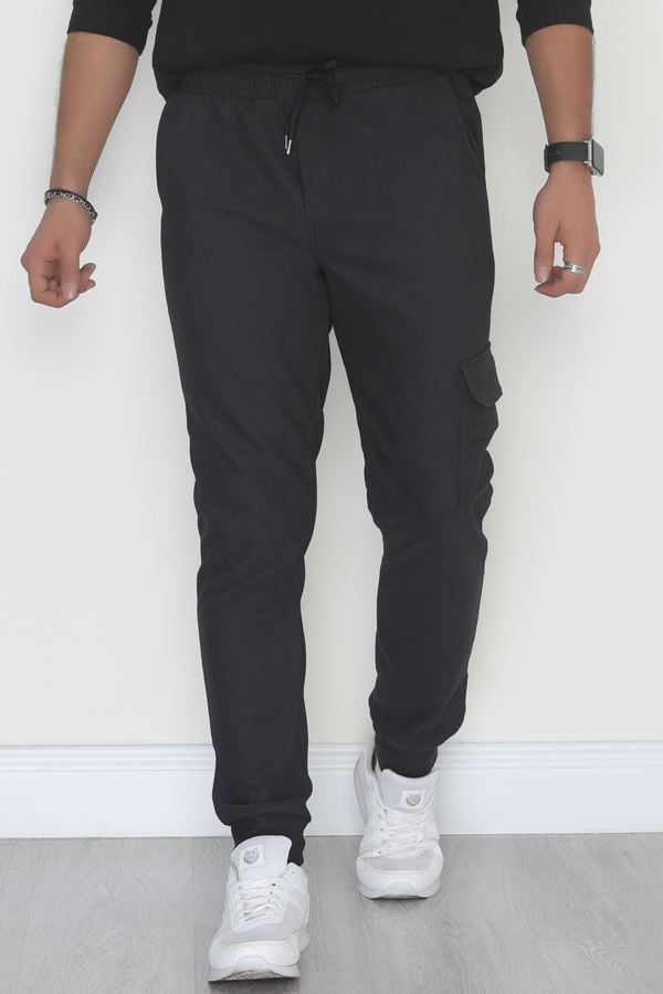 Kargo Cepli Ottoman Kumaş Erkek Eşofman Altı Antrasit - 42654.1937.