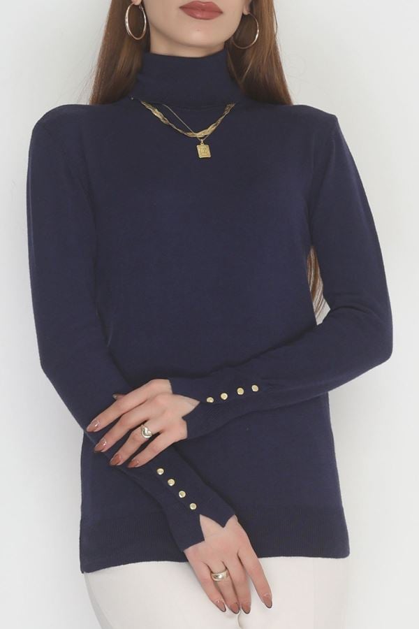 Viskon Elit Boğazlı Triko  Lacivert - 31057.1766.