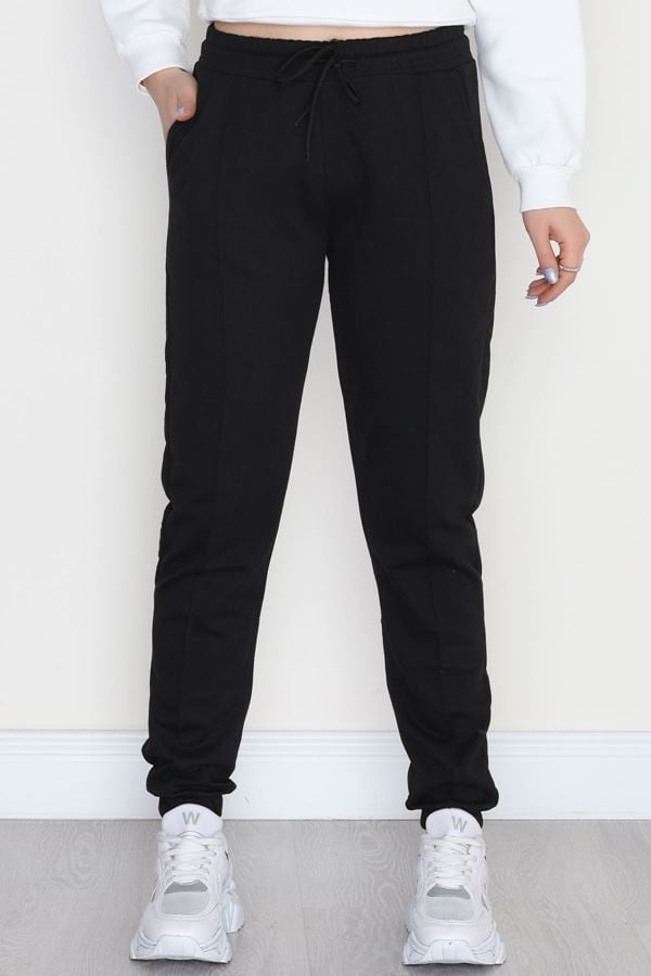 Paça Lastikli Çımalı Eşofman Altı Siyah - 70226.1431.