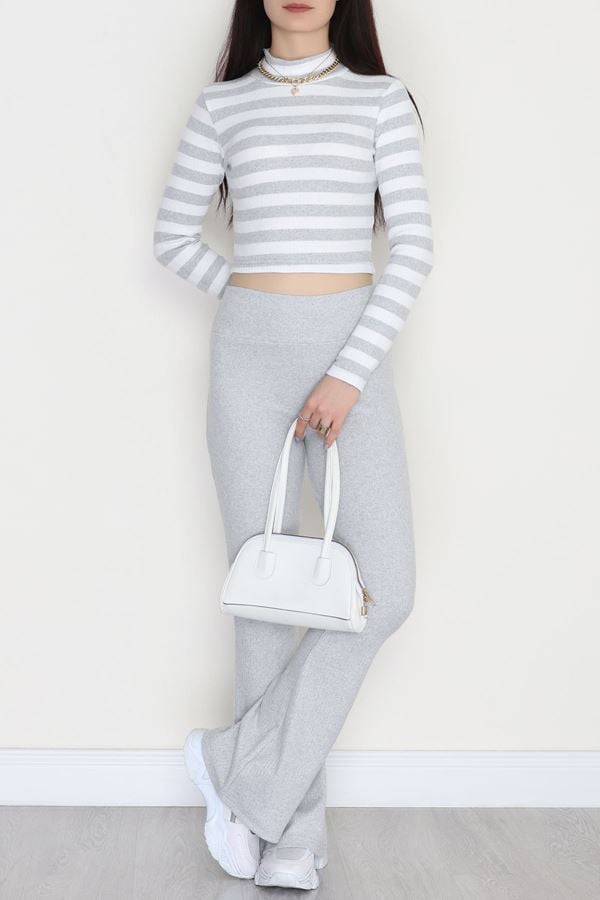 Raporlu Ribana Kumaş İkili Takım Gri - 42688.1567.