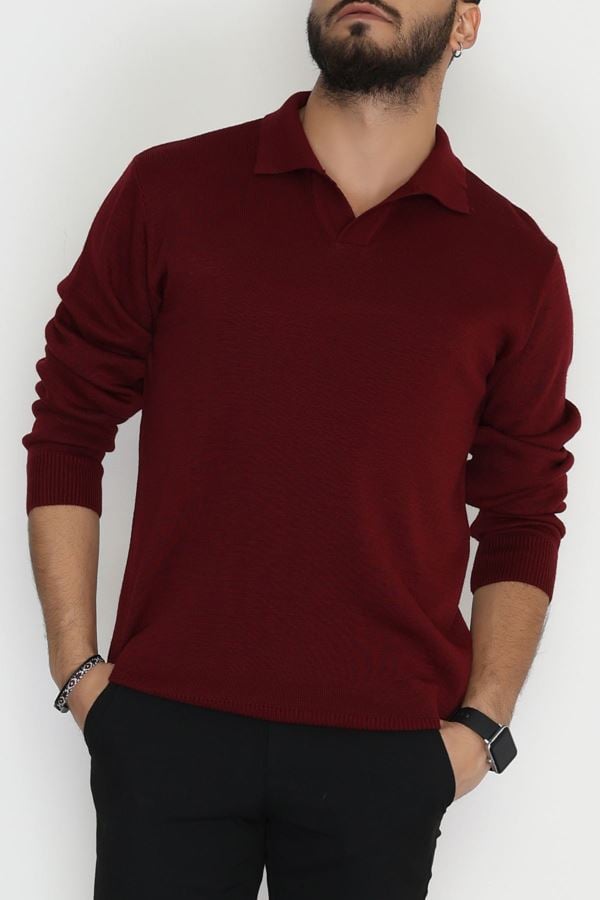 Polo Yaka Erkek Triko Bordo - 42550.1766.