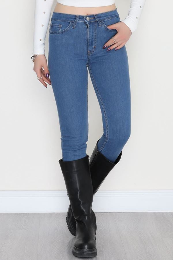 Dar Paça Kot Pantolon Mavi1 - 42683.1836.