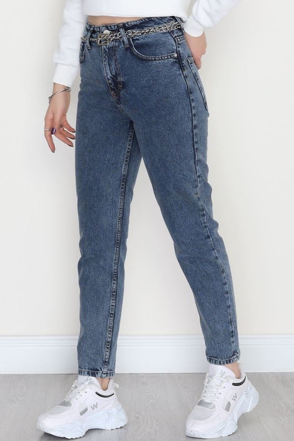 Mom Kot Pantolon Çelikmavi - 42685.1836.