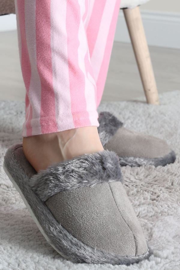 Peluş Ev Terliği Füme - 31626.264.