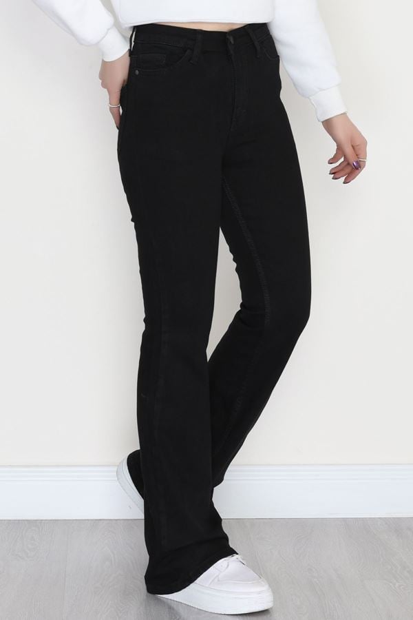 İspanyol Paça Kot Pantolon Siyah1 - 42687.1836.