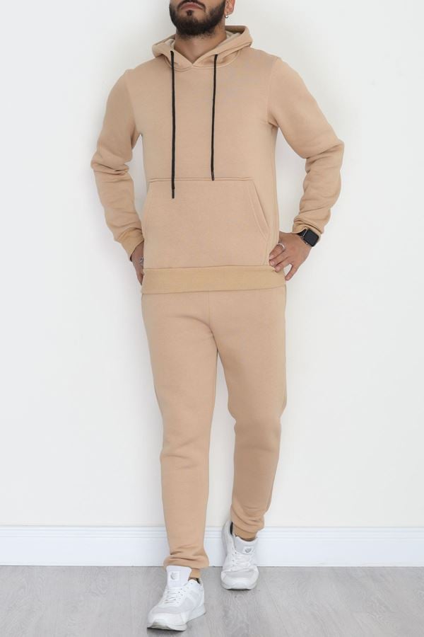 3 İplik Şardonlu Erkek Eşofman Takımı Sütlükahve - 42678.2066.