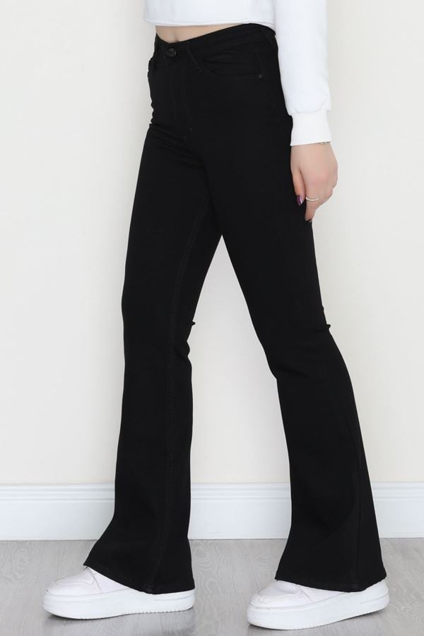 İspanyol Paça Kot Pantolon Siyah - 42687.1836.