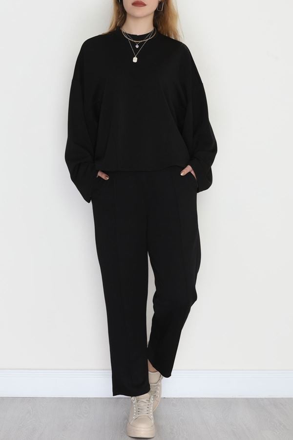 Havuç Pantolonlu Takım Siyah - 4127.1247.