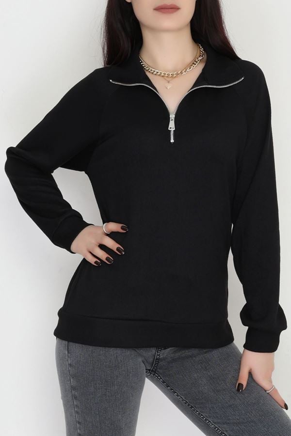 Yarım Fermuar Selanik Sweat Siyah - 4111.1247.