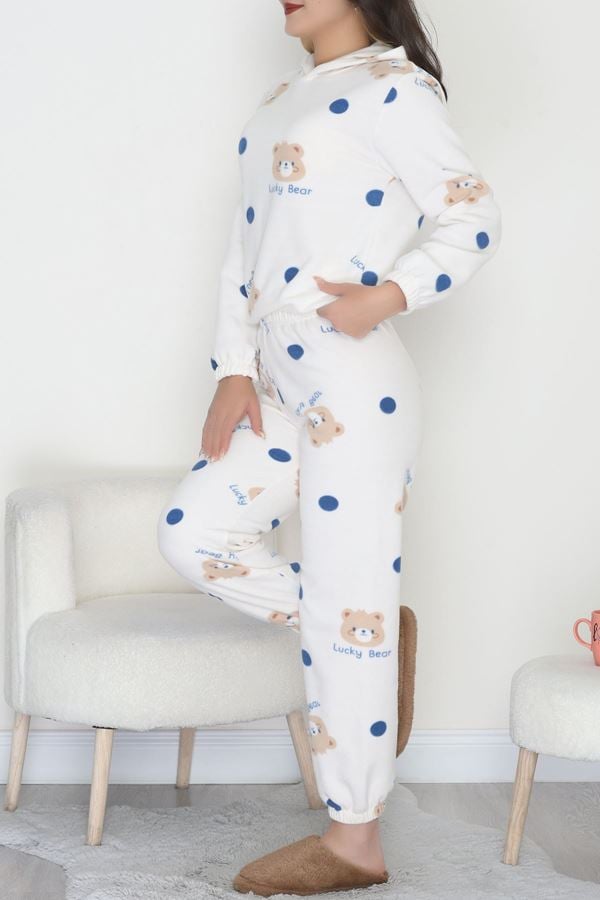 Kapşonlu Polar Takım Kremayı - 344.1287.