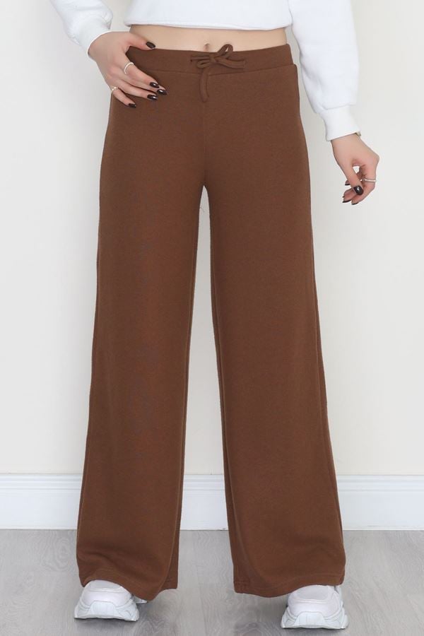 Şardonlu Selanik Kumaş Pantolon Kahve - 51066.1837.