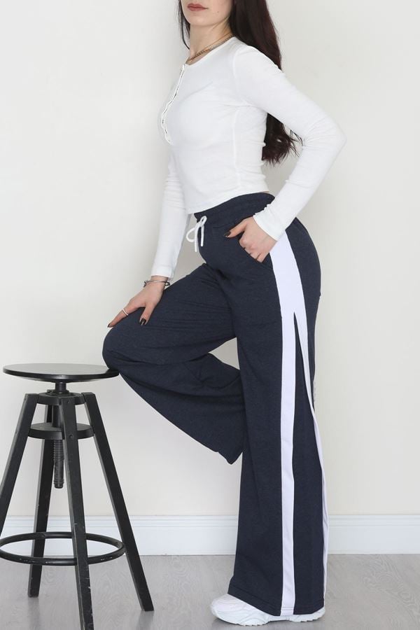 2 İplik Şeritli Eşofman Altı Lacivert - 52050.1857.