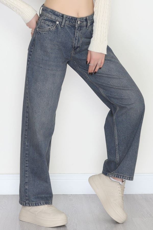 Geniş Paça Palazzo Kot Pantolon Kahvetint - 31564.2059.