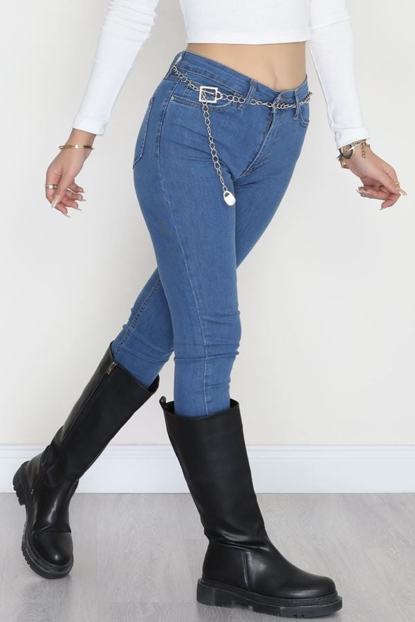 Dar Paça Kot Pantolon Mavi7 - 42683.1836.