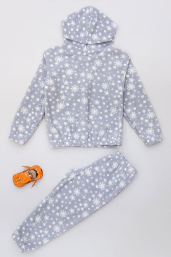 4-10 Yaş Polar Kapşonlu İkili Takım Grikar - 52076.1776.