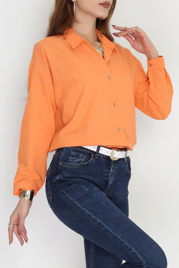 Oversize Gömlek Turuncu1 - 0010.053.