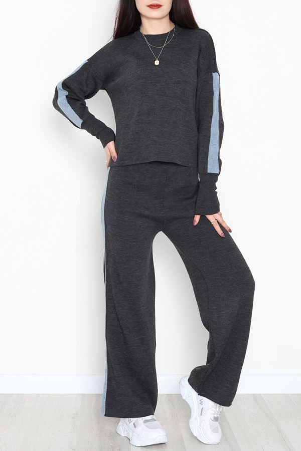 Denim Detay Triko Takım Antrasit - 51087.1765.