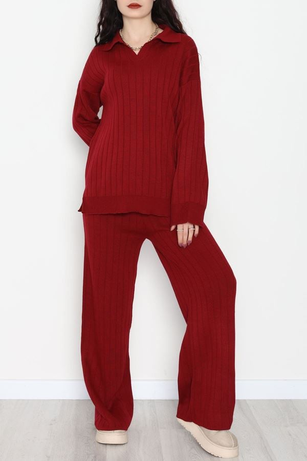 İkili Triko Takım Bordo - 1908.1247.