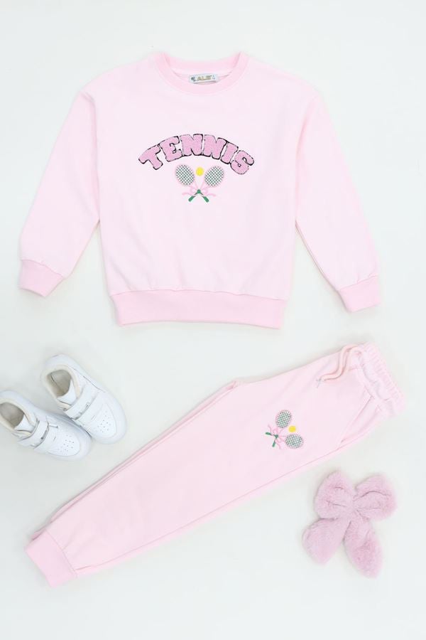 6-9 Yaş Şardonlu Yumoş Kumaş Takım Açıkpembe - 6264361.1576.