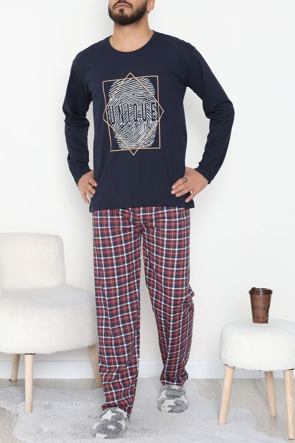Erkek Pijama Takımı Lacivert2 - 53544.1838.