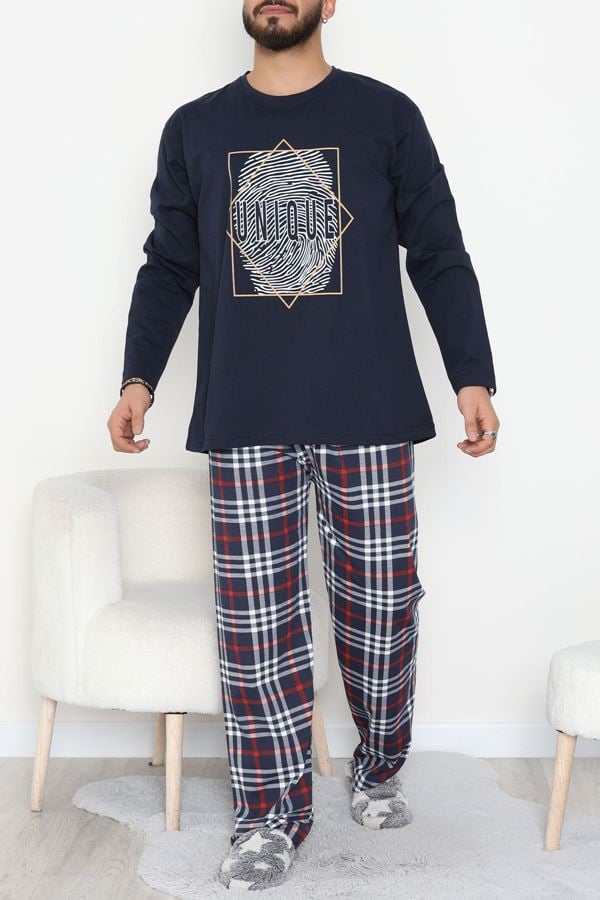 Erkek Pijama Takımı Lacivert1 - 53544.1838.