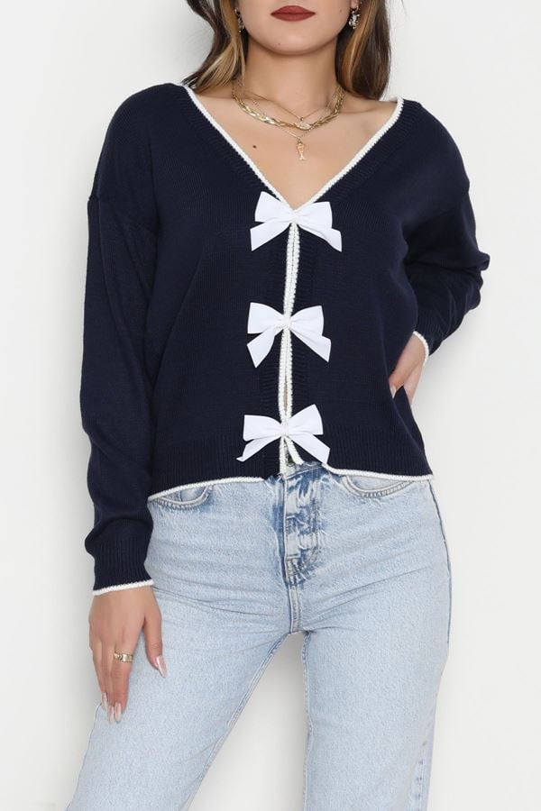 Fiyonk Detaylı Triko Lacivert - 2279.1765.