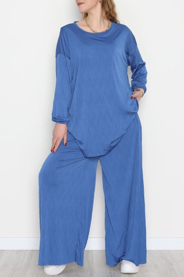 Sandy Crash Kumaş İkili Takım İndigo - 42667.1949.