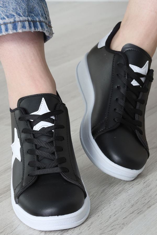 Yıldızlı Spor Ayakkabı Beyazsiyah2 - 31295.264.