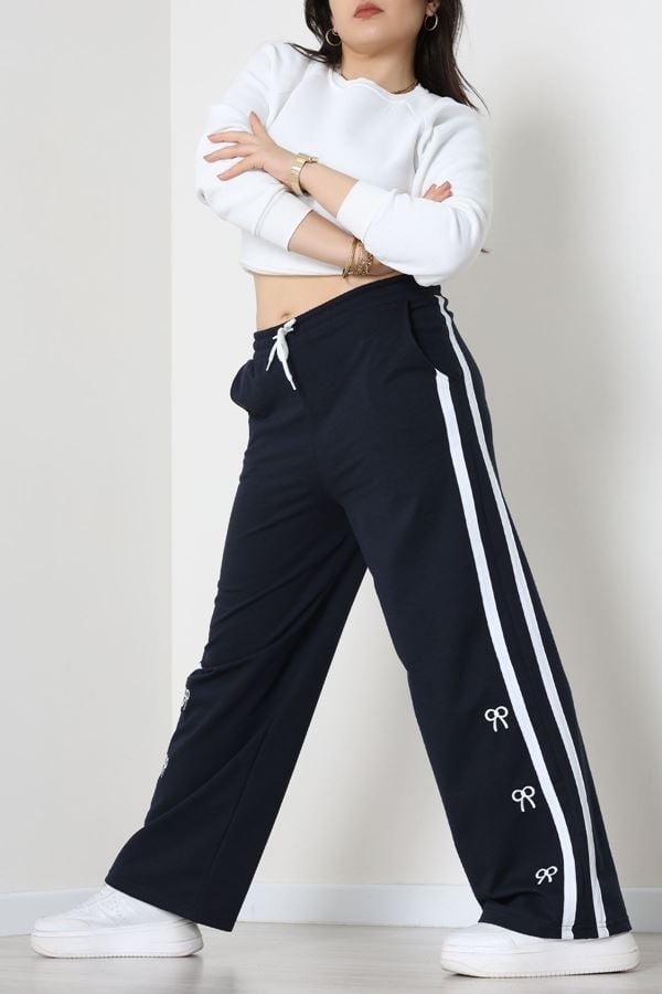 2 İplik Büyük Beden Eşofman Altı Lacivert - 52178.1005.