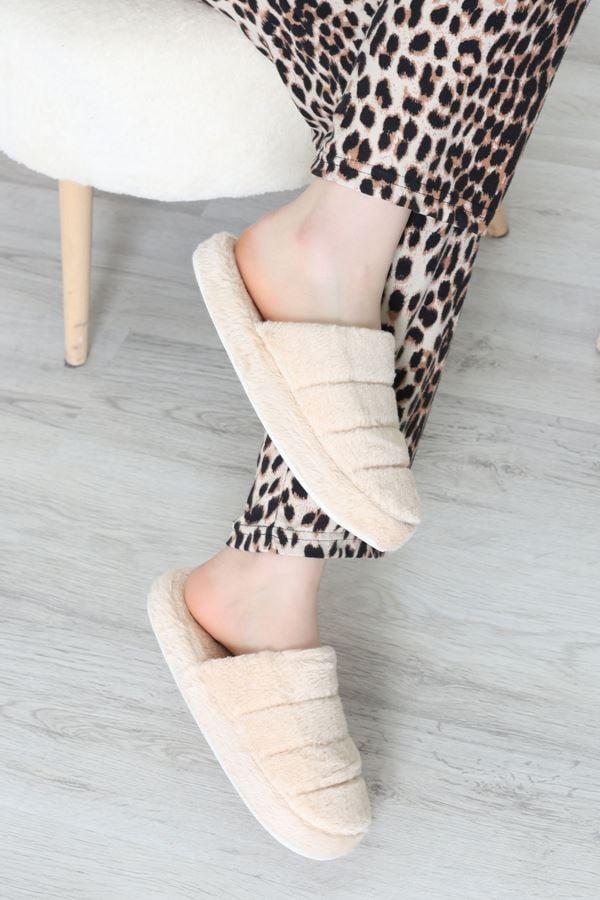 Peluş Ev Terliği Latte - 31429.264.